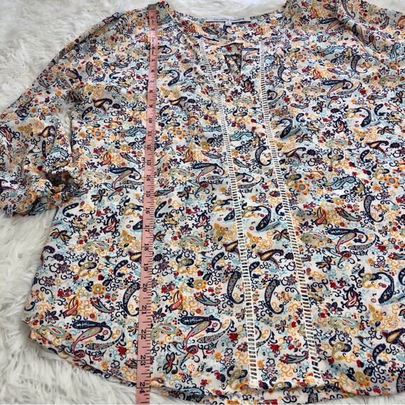 Collective Concepts Floral Print Popover Top - Picture 12 of 16